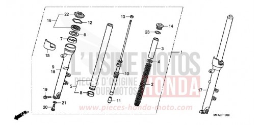 GABEL, VORNE CBF1000AA de 2010
